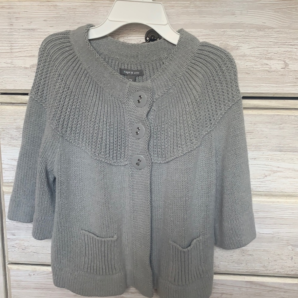 Apt. 9 Petite Cardigan Gray